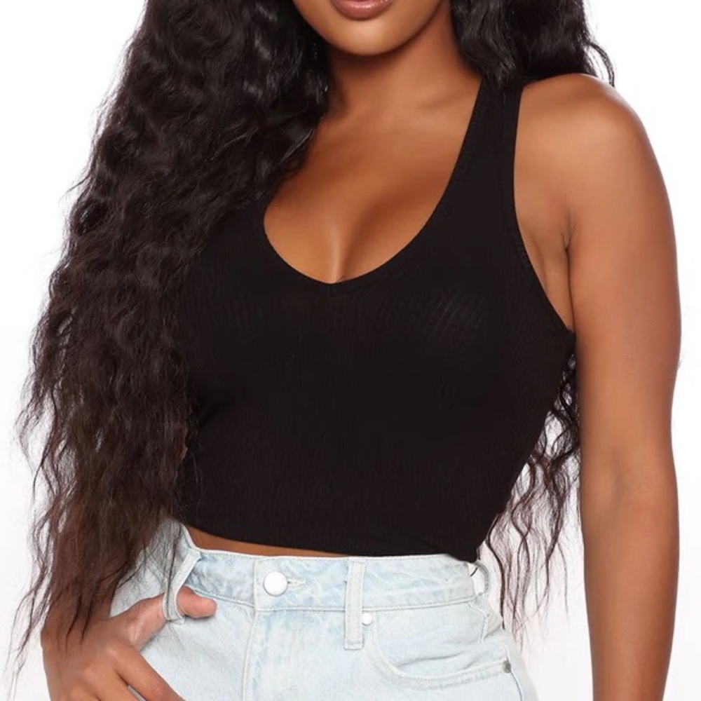 Fashion Nova V Neck Cropped Tank